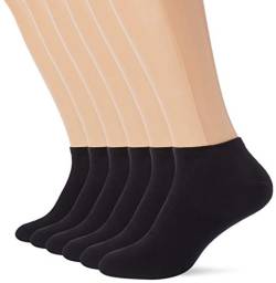 Dim Socken Kurze Klassische Atmungsaktive Baumwollsocken Herren x6, Black, 43-46 von DIM