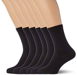 Dim Socken Strapazierfähig Baumwolle Multipack Damen x6, Black, 39-42 von DIM