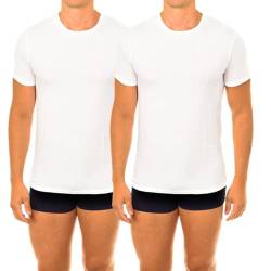 Dim T-Shirt Low Cost Ecodim 100% Baumwolle Herren x2, White, M von DIM