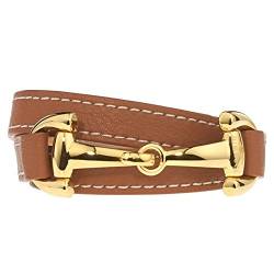 DIMACCI ARMBAND I BURGHLEY (Cognac + Vergoldet) von DIMACCI