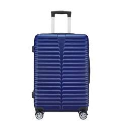 DINGYanK Koffer, Aluminiumrahmen, Trolley-Koffer, Universalrollen, 61 cm, Trolley-Koffer, 66 cm, Koffer für Damen und Herren, blau, 61 cm von DINGYanK