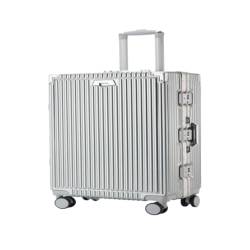 DINGYanK Koffer 50,8 cm Trolley Koffer für Damen und Herren, 61 cm Geschenk Trolley Koffer, Business Boarding Koffer, grau, 22in von DINGYanK