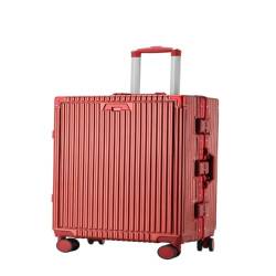 DINGYanK Koffer 50,8 cm Trolley Koffer für Damen und Herren, 61 cm Geschenk Trolley Koffer, Business Boarding Koffer, rot, 22in von DINGYanK
