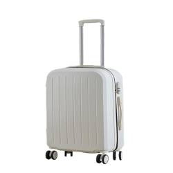 DINGYanK Koffer Gepäck Damen Klein Leicht 20 Zoll Student Ins Neue Passwortbox 26 Gepäck Trolley Box Trend 24 Suitcase (Color : White, Size : 22in) von DINGYanK