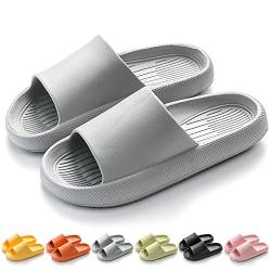 Cozislides Original, Cosy Slides Original, Cosify Cloud Slippers, Super Soft Slippers, Non-Slip Quick Drying Open Toe Super Soft Thick Sole Sandals (36-37 EU, Grey) von DINNIWIKL