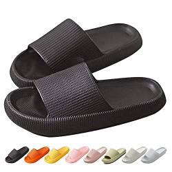 Cozislides Original, Cosy Slides Original, Cosify Cloud Slippers, Super Soft Slippers, Non-Slip Quick Drying Open Toe Super Soft Thick Sole Sandals (38-39 EU, Black) von DINNIWIKL