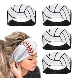Women Fashion Ball Print Elastic Headband, Fashion Ball Print African Wide Hairband, Headbands for Women (Football) von DINNIWIKL