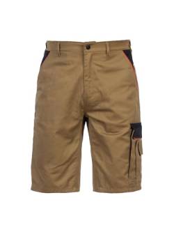 DINOZAVR Fortum Arbeitsshorts - Kurze Arbeitshose Herren - Kurze Arbeitshosen Herren - Herren Cargohose Kurz - Shorts Mit Taschen Herren - Arbeitshose Kurz Herren Khaki 50 von DINOZAVR