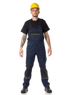 DINOZAVR Fortum Latzhose Herren - Lange Arbeitshose - Schutz-Latzhose mit Cordura - Arbeitslatzhose Herren Dunkelblau 54 von DINOZAVR