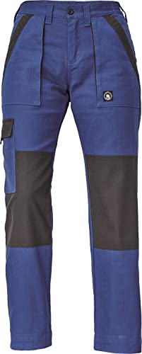 DINOZAVR Max Neo Damen Arbeitshose - Multi Taschen Baumwolle Atmungsaktiv Hose - Blau/Schwarz 34 von DINOZAVR