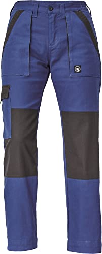 DINOZAVR Max Neo Damen Arbeitshose - Multi Taschen Baumwolle Atmungsaktiv Hose - Blau/Schwarz 36 von DINOZAVR
