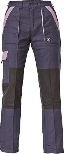 DINOZAVR Max Neo Damen Arbeitshose - Multi Taschen Baumwolle Atmungsaktiv Hose - Dunkelblau/Violett 38 von DINOZAVR