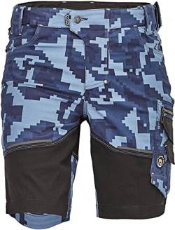 DINOZAVR Neurum Camouflage Herren Shorts - Strapazierfähige elastische Kurze Männer Arbeitshosen für den Sommer mit Multifunktionstaschen - Dunkelblau 62 von DINOZAVR