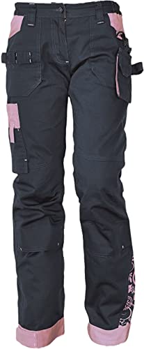 DINOZAVR Yowie Damen Arbeitshose - Stretch Multi Taschen Moderne Outdoorhose - Dunkelblau/Violett 38 von DINOZAVR