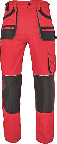Hans Bundhose - Herren Arbeitshose Baumwolle Slim Fit Cargohose - Rot EU56 von DINOZAVR