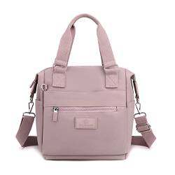 DIRRONA Beiläufig Damen Umhängetasche Multi Pocket Multi Fach Crossbody Bag Mittelgroße Umhängetasche Aus Wasserdicht Nylon Reisen Schule Täglicher Gebrauch Damentasche Violett von DIRRONA