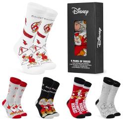 DISNEY Lustige Socken für Männer & Teenager 5er Pack - Gr. 40-45, Bunte Baumwollsocken mit Spaßmotiven (Grau Grumpy, 40-45 EU) von DISNEY