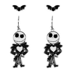 Disney Nightmare Before Christmas SH00625RL Ohrring-Set, Schwarz/Weiß, Einheitsgröße, Metall von DISNEY