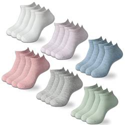 DIVABONNA 12 Para Damen Socken - Sneaker Socken Damen - Sneakersocken - Knöchelsocken (Modell: Pastellfarben) (35-40, Pastellfarben) von DIVABONNA