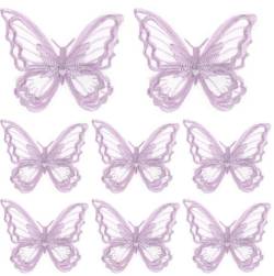 8 Stück Schmetterling haarklammer Spitzen-Stickerei-haarklammer Schmetterling Lila Schmetterling haarspangen mädchen und Mädchen Halloween-Party-Dekoration(Lila) von DIVINA VITAE