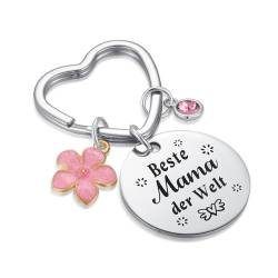 DIVSIC Schlüsselanhänger Mama Muttertagsgeschenk Schlüsselanhänger Weihnachtsgeschenke für Mamas Geschenke für Mama Geburtstagsgeschenk für Beste Mama der Welt von DIVSIC