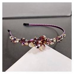 Exquisites Kristall-Stirnband, Strass, handgemachtes Stirnband, süßes und vielseitiges Haarnadel-Haar-Accessoires (Color : Nero, Size : 1) von DIXII