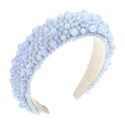 GPPZM Perlenstirnband Handgemachte Imitationsperle Haarband Frauen Volle Perle Perlen Brautkrone Haarband Haarschmuck (Color : D, Size : 1) von DIXII