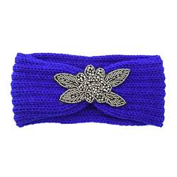 Mode Damen Solide Sport Kopf Haarband Thermal Süße Mädchen Haar Haarband (Color : 3-Blue, Size : One Size) von DIXII