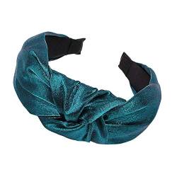 Mode Frauen Feste Krawatte Haarnadel Haarband Kopf Hoop Knoten Haar Stirnband (Color : Blu, Size : One Size) von DIXII