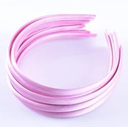 Stirnbänder for Frauen 10 teile/los Ebene 10 MM Satin Stirnband Mädchen Stoff Bedeckt Harz Haarbänder Kunststoff Stirnbänder Kinder Gummibänder Haarschmuck Mode Stirnbänder Haarreifen (Color : Rose, von DIXII