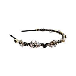 Stirnband Retro Metallblatt Strass Stirnband Temperament Haarnadel Haarschmuck (Color : D, Size : 1) von DIXII