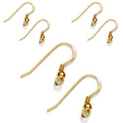 My-Bead 3 Paar Damen Ohrhänger Gold 18mm 925 Sterling Silber 24K vergoldet in Juweliers- Qualität DIY von DIY925