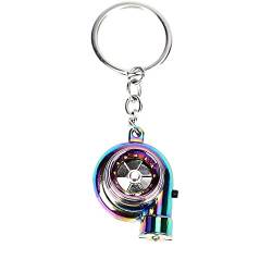 Auto Metall Schlüsselanhänger Turbo Keychain Sound Turbo Key Hülsenlager Spinning Modell Turbine Turbolader Ring Key Turbo Shaped Anhänger Schlüssel Schlüsselanhänger Turbolader mit Sound von DIYARTS