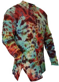 Shopoholic Fashion Herren Damen Marmor Batik Hippy Großvater Shirt - Marmor Batik, Medium von DIYHMH