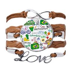 DIYthinker Adventure Life Brasilien Reise Brasilien Armband Liebeskette Seil Ornament Armband Geschenk, Nicht zutreffend. von DIYthinker