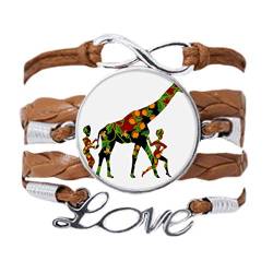 DIYthinker Afrikanisches Aborigine-Armband für Frauen, Giraffe, Liebe, Kette, Seil, Ornament, Armband, Geschenk, Leder Metall, Nicht zutreffend. von DIYthinker