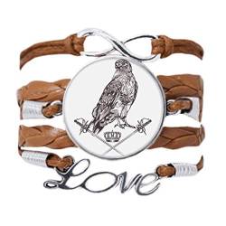 DIYthinker Armband mit Adler-Schwert, Krone, Tier, Barock-Stil, Liebeskette, Seil, Ornament, Armband, Geschenk, Nicht zutreffend. von DIYthinker