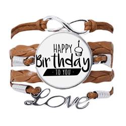 DIYthinker Armband mit Aufschrift "Happy Birthday", mit Zitat, Liebeskette, Seil, Ornament, Geschenk, Nicht zutreffend. von DIYthinker