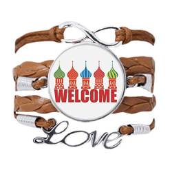 DIYthinker Armband mit Aufschrift "Welcome To Russia Cathedral Buiding", Liebeskette, Seil, Ornament, Armband, Geschenk von DIYthinker