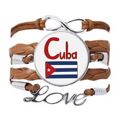 DIYthinker Armband mit Kuba-Nationalflagge, rot/blaues Muster, Liebeskette, Seil, Ornament, Armband, Geschenk, Nicht zutreffend. von DIYthinker