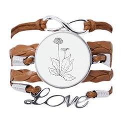 DIYthinker Armband mit Löwenzahn, Blume, Blätter, Liebe, Kette, Seil, Ornament, Armband, Geschenk, Nicht zutreffend. von DIYthinker