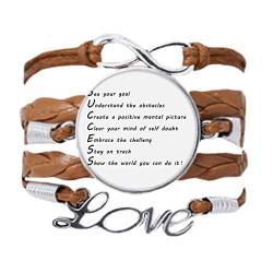 DIYthinker Armband mit Zitat "Embrace Challenges Do It", Liebeskette, Seil, Ornament, Armband, Geschenk, Nicht zutreffend. von DIYthinker