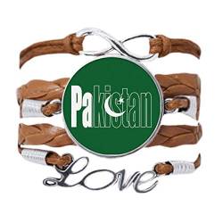 DIYthinker Armband mit pakistanischer Landesflagge, Liebeskette, Seil, Ornament, Armband, Geschenk von DIYthinker