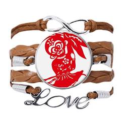 DIYthinker Chinesisches Affen-Armband, traditionelles Fensterblumen-Armband, Liebeskette, Seil, Ornament, Armband, Geschenk, Nicht zutreffend. von DIYthinker
