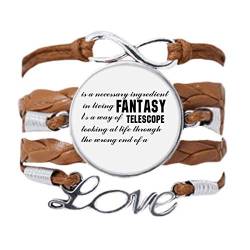 DIYthinker Fantasy Is Here Zitate Art Deco Geschenk Mode Armband Liebeskette Seil Ornament Armband Geschenk von DIYthinker