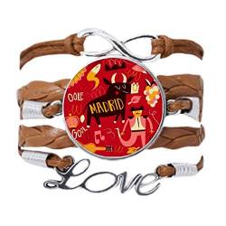 DIYthinker Madrid Spanischer Bullfight Musik Fiesta Armband Liebeskette Seil Ornament Armband Geschenk von DIYthinker