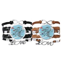 DIYthinker Modisches Armband mit Handschlaufe, Lederseil, Doppel-Set, Geschenk von DIYthinker