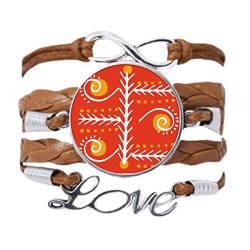 DIYthinker Orange Line Armband Mexiko Totems Antike Zivilisation Liebeskette Seil Ornament Armband Geschenk von DIYthinker