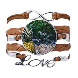DIYthinker PineFruit Blatt Pflanze Bild Natur Armband Liebe Kette Seil Ornament Armband Geschenk von DIYthinker