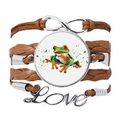 DIYthinker Polypedatid grüne Frösche, Art-Deco-Geschenk, modisches Armband, Liebeskette, Seil, Ornament, Armband, Geschenk von DIYthinker